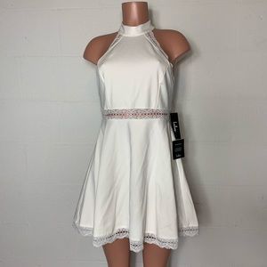 reach out my hand white lace skater dress